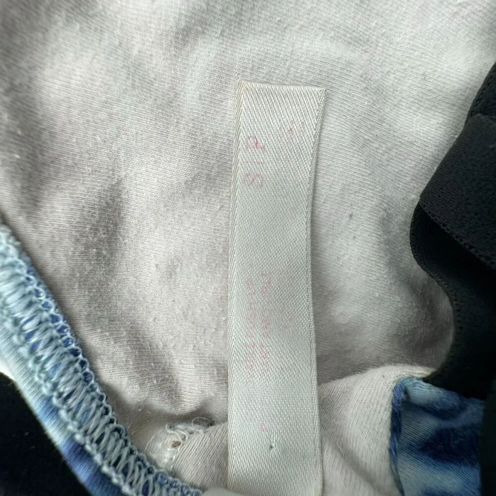 VICTORIA'S SECRET PINK | Small Blue Tie Dye Sports Bra Athletic Top Strappy Back